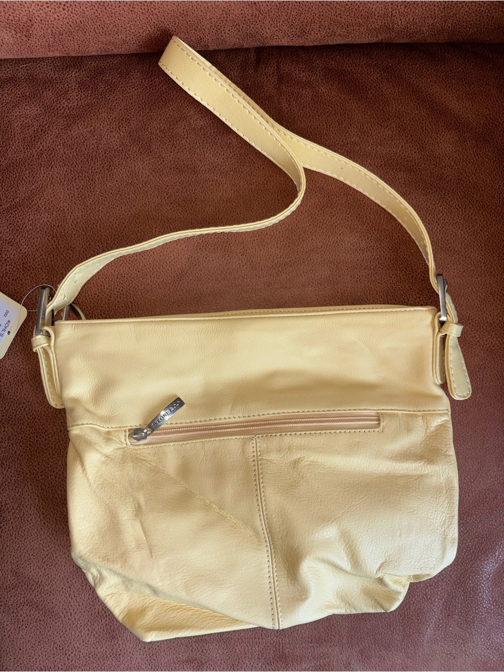 Stone & Co. Pale Yellow Leather Crossbody Bag